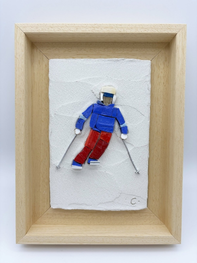 Skieur Saphir - Pantalon rouge